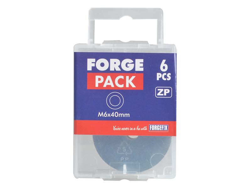 Forgefix Flat Repair Washers ZP M6 x 40mm ForgePack 6