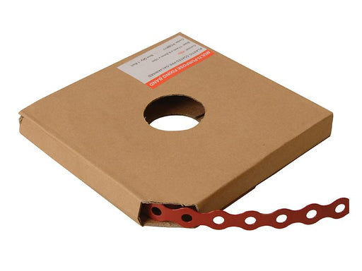 Red Plastic Coated Pre-Galvanised Band 17mm x 0.8 x 10m Box 1                   