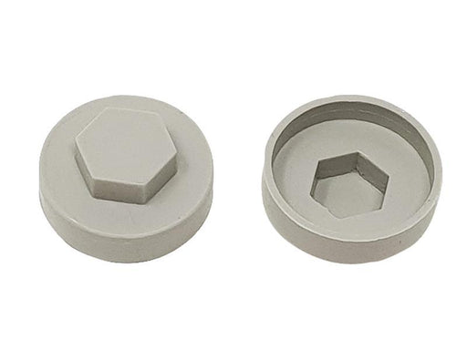TechFast Cover Cap Goosewing Grey 16mm (Pack 100)                               