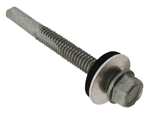 TechFast Roofing Sheet to Steel Hex Screw & Washer No.5 Tip 5.5 x 65mm Box 100  