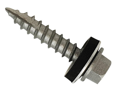 TechFast Metal Roofing to Timber Hex Screw T17 Gash Point 6.3 x 80mm Box 100    