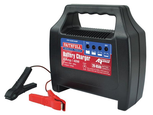 Vehicle Battery Charger 20-65Ah 4 amp                                           