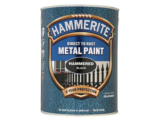 Direct to Rust Hammered Finish Metal Paint Black 2.5 Litre                      