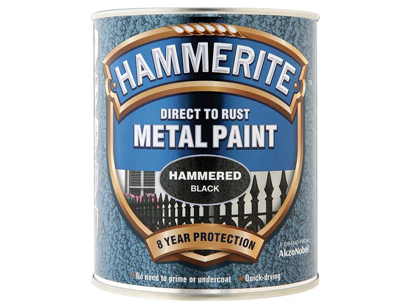 Direct to Rust Hammered Finish Metal Paint Black 750ml                          