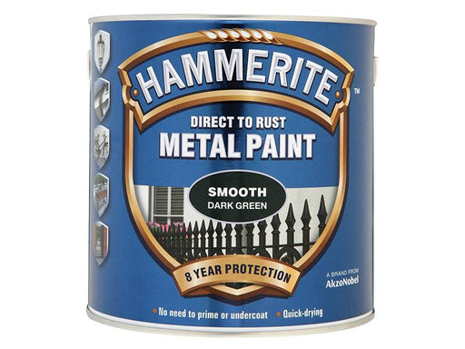 Direct to Rust Smooth Finish Metal Paint Dark Green 2.5 Litre                   