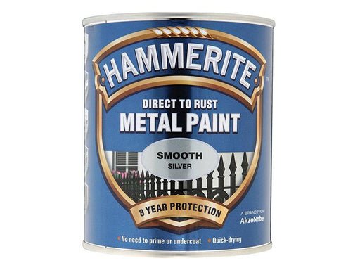 Direct to Rust Smooth Finish Metal Paint Silver 250ml                           