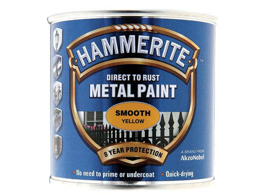Direct to Rust Smooth Finish Metal Paint Yellow 250ml                           