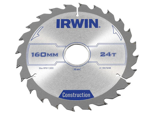 Construction Circular Saw Blade 160 x 30mm x 24T ATB                            