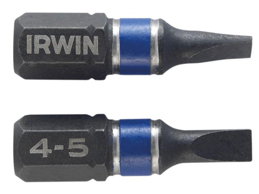 Impact Screwdriver Bits Slotted 4.5 x 25mm (Pack 2)                             