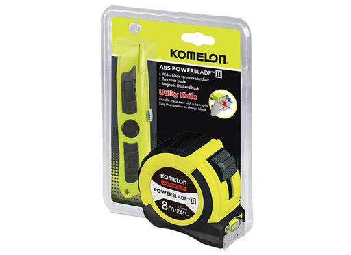 PowerBlade™ II Pocket Tape 8m/26ft (Width 27mm) with Knife                      