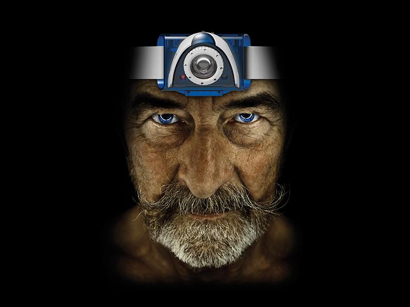 SEO7R Rechargeable LED Headlamp - Blue (Test-It Pack)