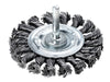 Knotted Wheel Brush with Shank 75 x 9mm, 0.50 Steel Wire                        