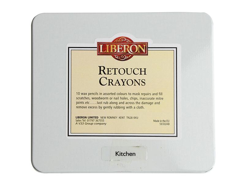 Retouch Crayons Kitchen Tin x 10