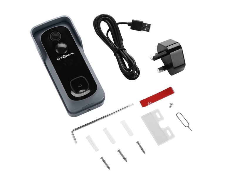 Link2Home Weatherproof (IP54) Smart Battery Doorbell