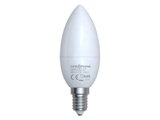 Wi-Fi LED SES (E14) Opal Candle Dimmable Bulb, White + RGB 400 lm 5W            