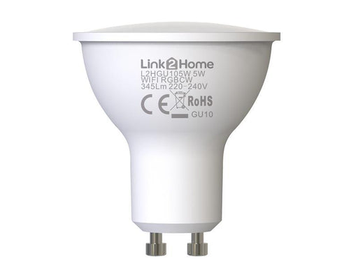 Wi-Fi LED GU10 Dimmable Bulb, White + RGB 345 lm 5W                             