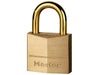 Solid Brass 35mm Padlock with Brass Plated Shackle                              