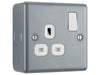 Metal Clad Switched Socket 1-Gang 13A                                           