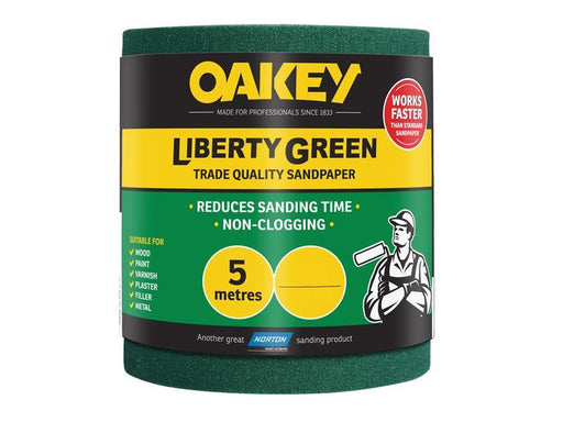 Liberty Green Sanding Roll 115mm x 5m Extra Coarse 40G                          