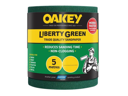Liberty Green Sanding Roll 115mm x 5m Medium 80G                                