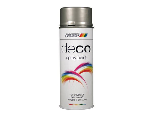 Deco Spray Paint High Gloss RAL 9006 White Aluminium 400ml                      