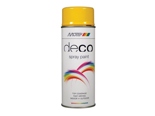 Deco Spray Paint High Gloss RAL 1021 Rapeseed Yellow 400ml                      