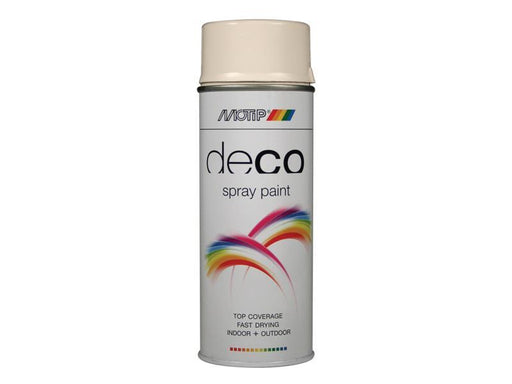 Deco Spray Paint High Gloss RAL 9001 Cream White 400ml                          