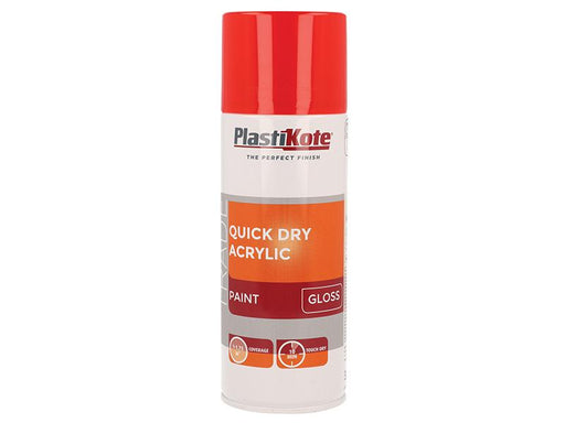 Trade Quick Dry Acrylic Spray Paint Gloss Red 400ml                             
