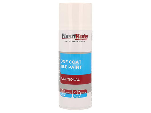 Trade One Coat Spray Tile Paint Gloss White 400ml                               
