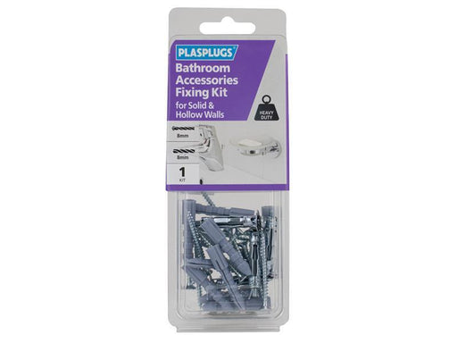 Bathroom Accessories Fixing Kit for Solid & Hollow Walls                        