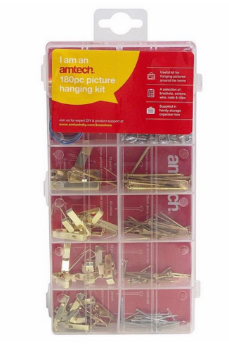 Amtech S5162 Picture Hanging Kit - 180 Piece