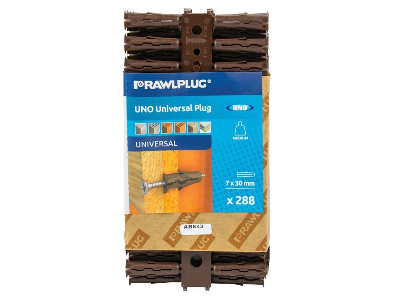 Brown UNO® Plugs 7 x 30mm (Pack 288)
