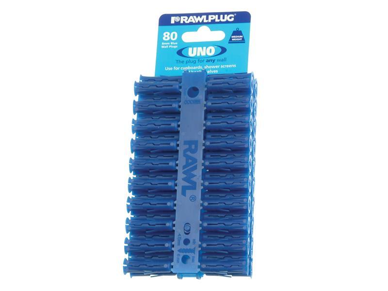 Blue UNO® Plugs 8 x 32mm (Card 80)                                              
