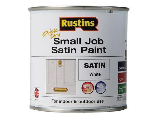 Quick Dry Small Job Satin Paint White 250ml                                     