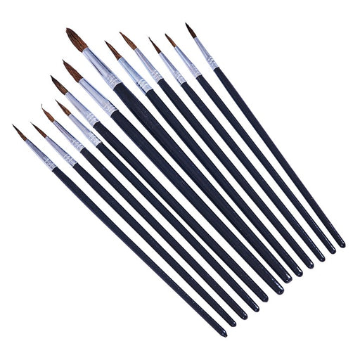 12pc Fine Pointed Tip Art Brush Set