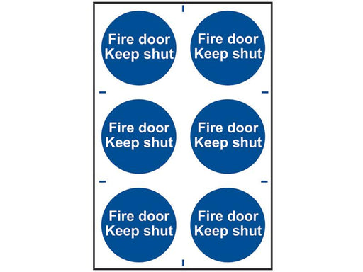 Fire Door Keep Shut - PVC 200 x 300mm                                           