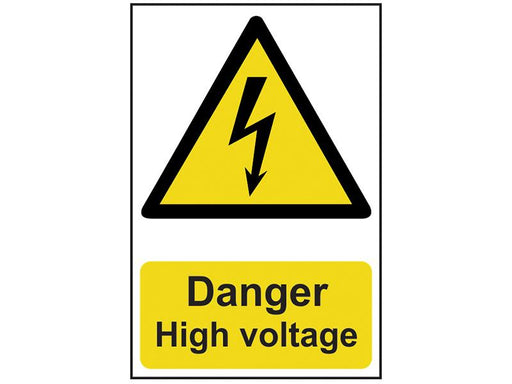 Danger High Voltage - PVC 200 x 300mm                                           
