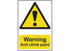 Warning Anti Climb Paint - PVC 200 x 300mm                                      