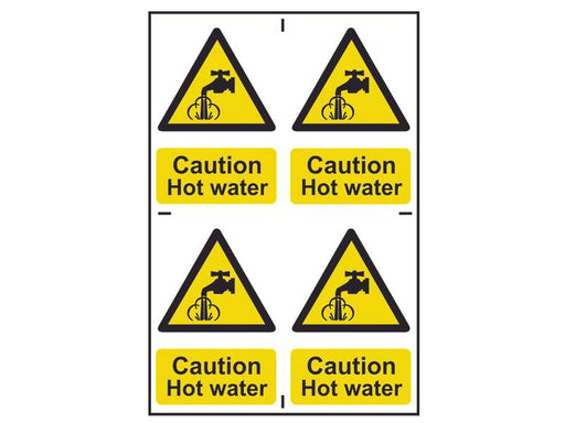 Caution Hot Water - PVC 200 x 300mm                                             