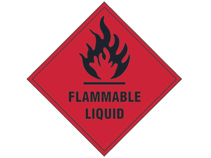 Flammable Liquid SAV - 100 x 100mm                                              