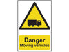 Danger Moving Vehicles - PVC 400 x 600mm                                        