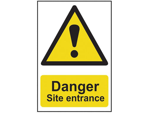 Danger Site Entrance - PVC 400 x 600mm                                          