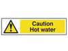 Caution Hot Water - PVC 200 x 50mm                                              