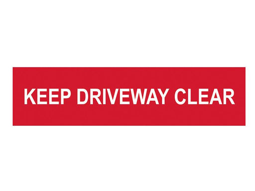 Keep Driveway Clear - PVC 200 x 50mm                                            