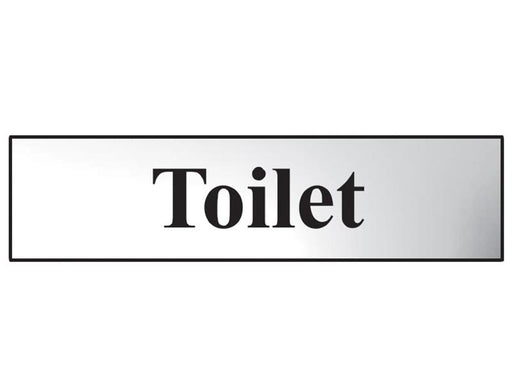 Toilet - Polished Chrome Effect 200 x 50mm                                      
