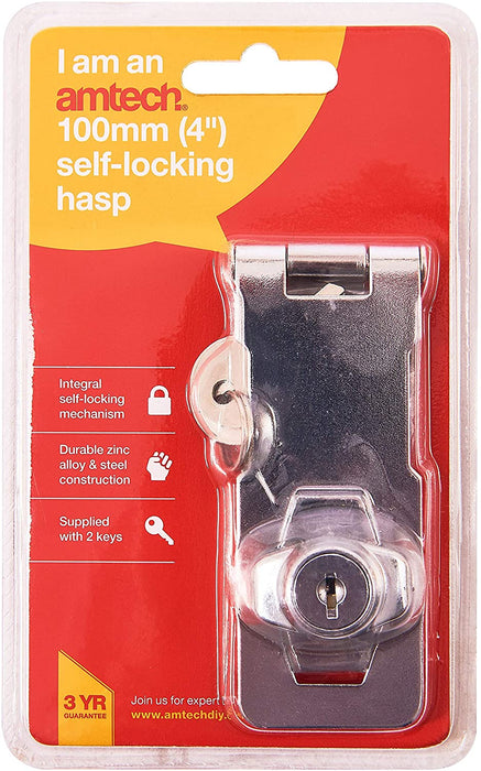 Amtech T1895 100 mm Self Locking Hasp