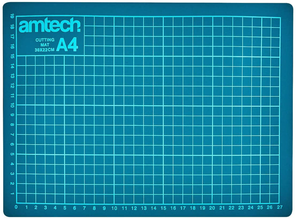 Amtech S0540 A4 Cutting Mat for Paper with Non-Slip Surface - Blue