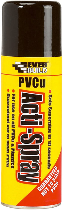 Everbuild PVCu ACTI-SPRAY Adhesives Superglues & Activators - 200ml