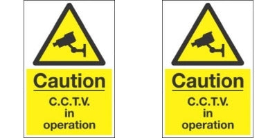 2 x Security Camera Warning Signs - 300 x 200mm (A4) Weather Proof