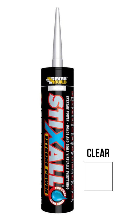 EVERBUILD STIXALL Grab Adhesive Sealant Glue MS Polymer Bond | 290 ml | Clear